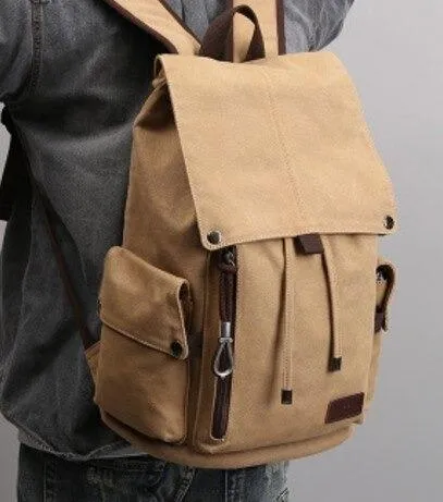 Canvas Anti-theft Travel Backpack for Boys & Girls