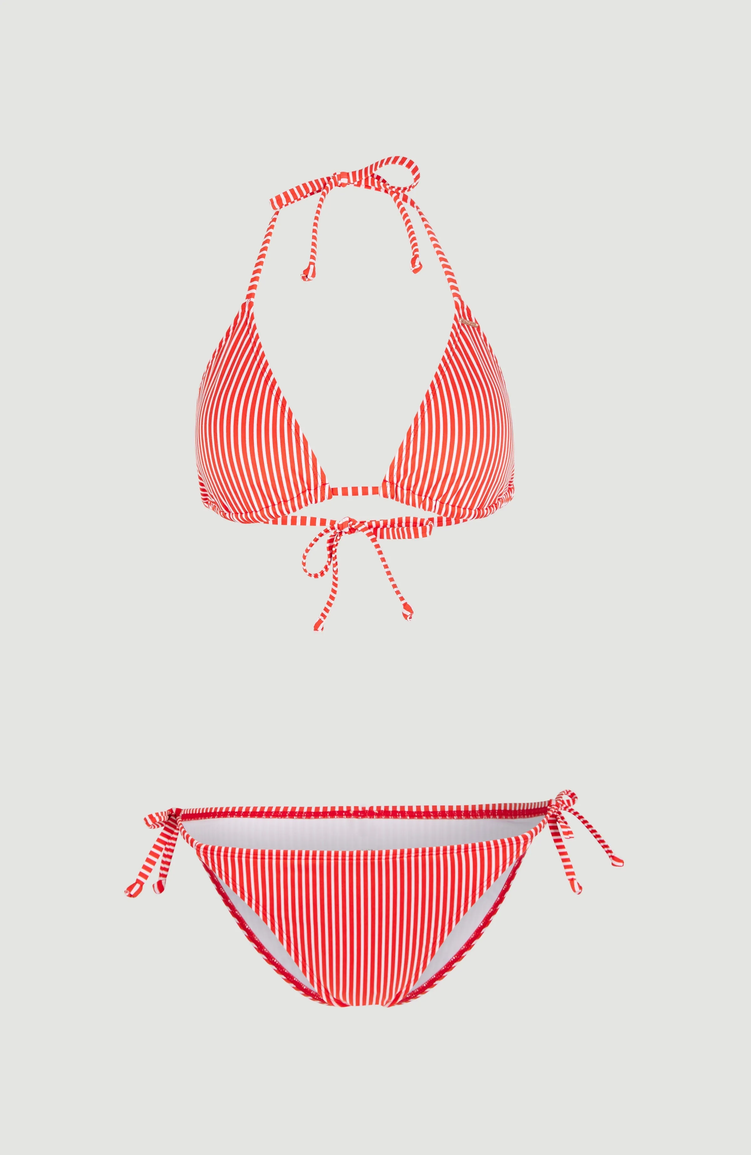 Capri - Bondey Triangel Bikini Set | Red Simple Stripe
