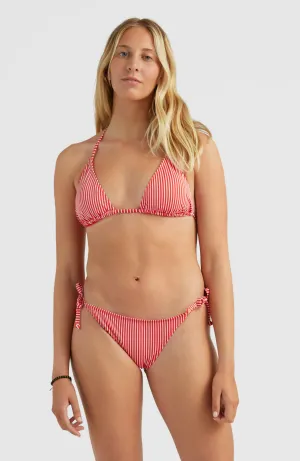 Capri - Bondey Triangel Bikini Set | Red Simple Stripe
