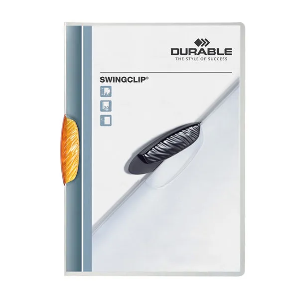 Cartella Color Swingclip Trasparenti Durable Arancio