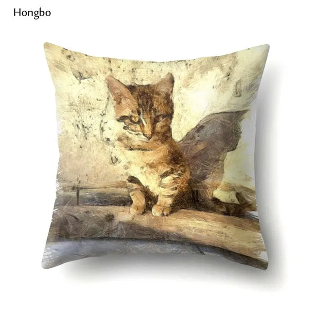 Cat themed printed Pillow Covers
