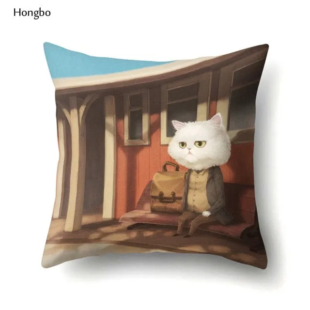 Cat themed printed Pillow Covers
