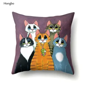 Cat themed printed Pillow Covers