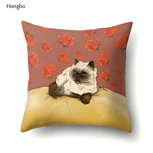 Cat themed printed Pillow Covers