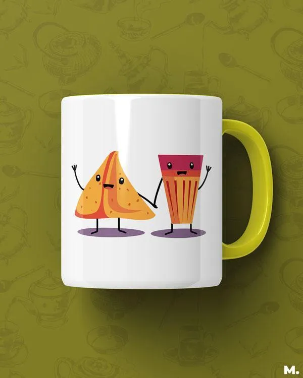 Chai samosa printed mugs