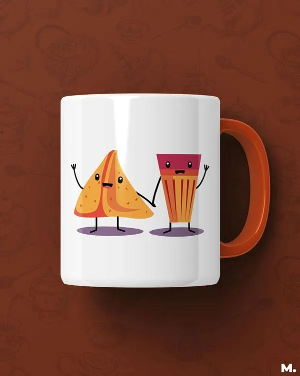 Chai samosa printed mugs