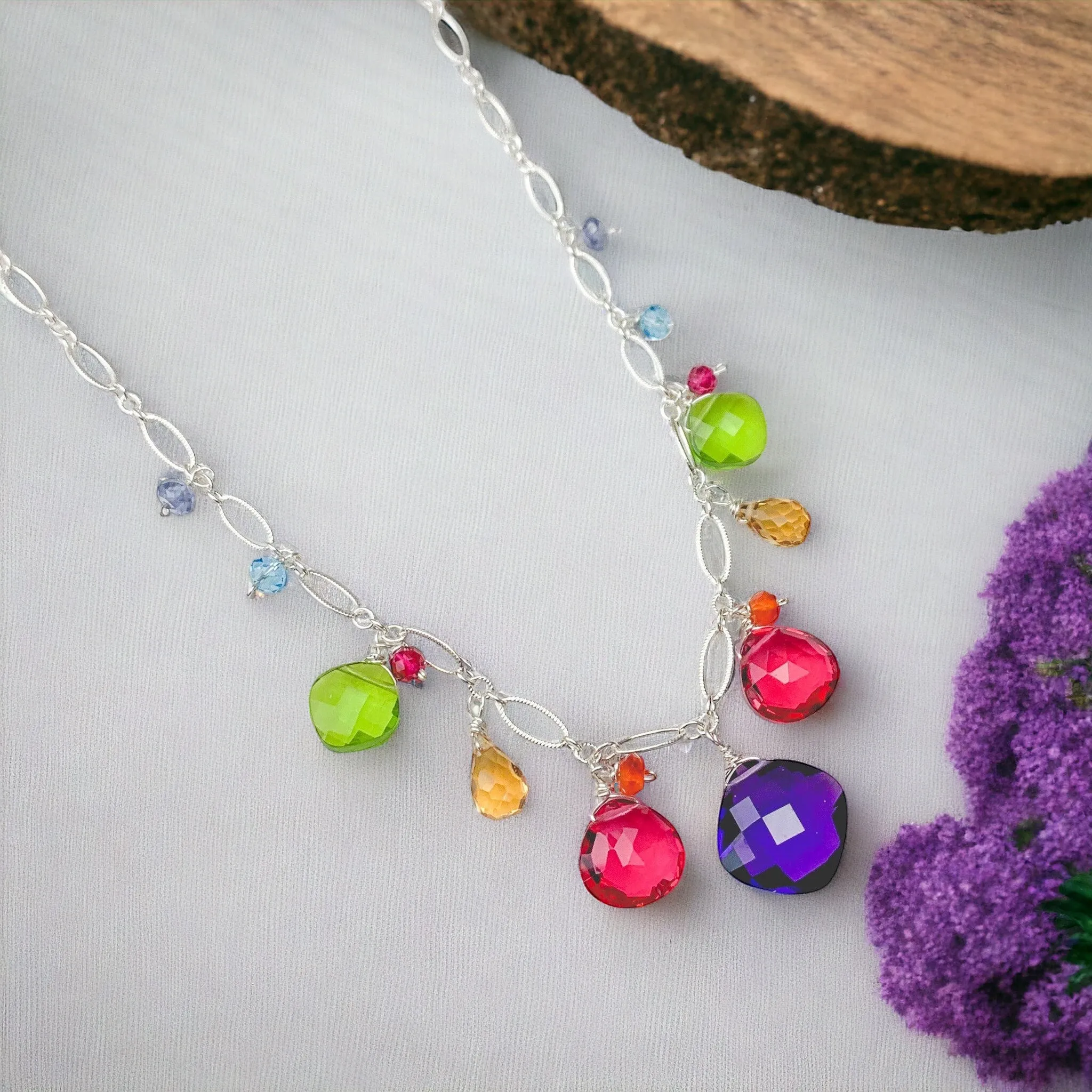 Chakras Zina Colorful Gemstone Necklace