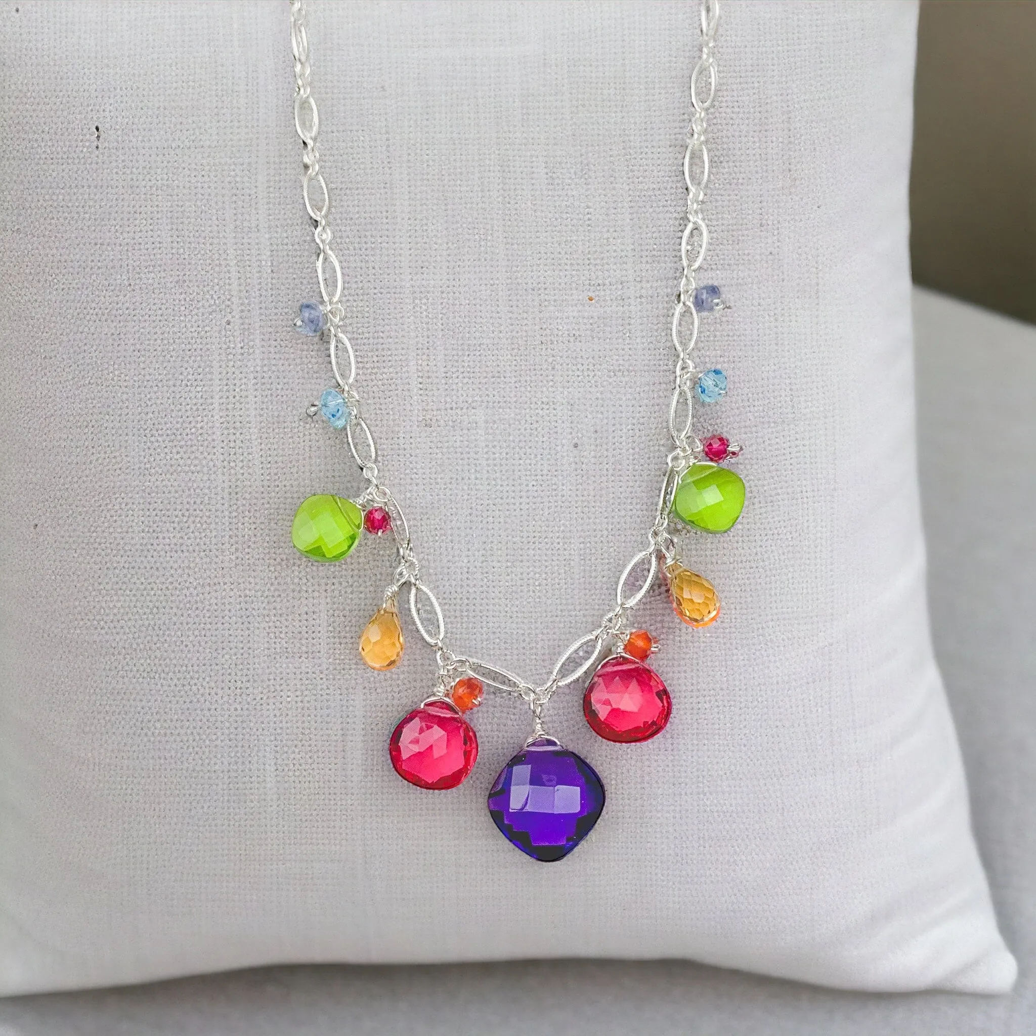 Chakras Zina Colorful Gemstone Necklace
