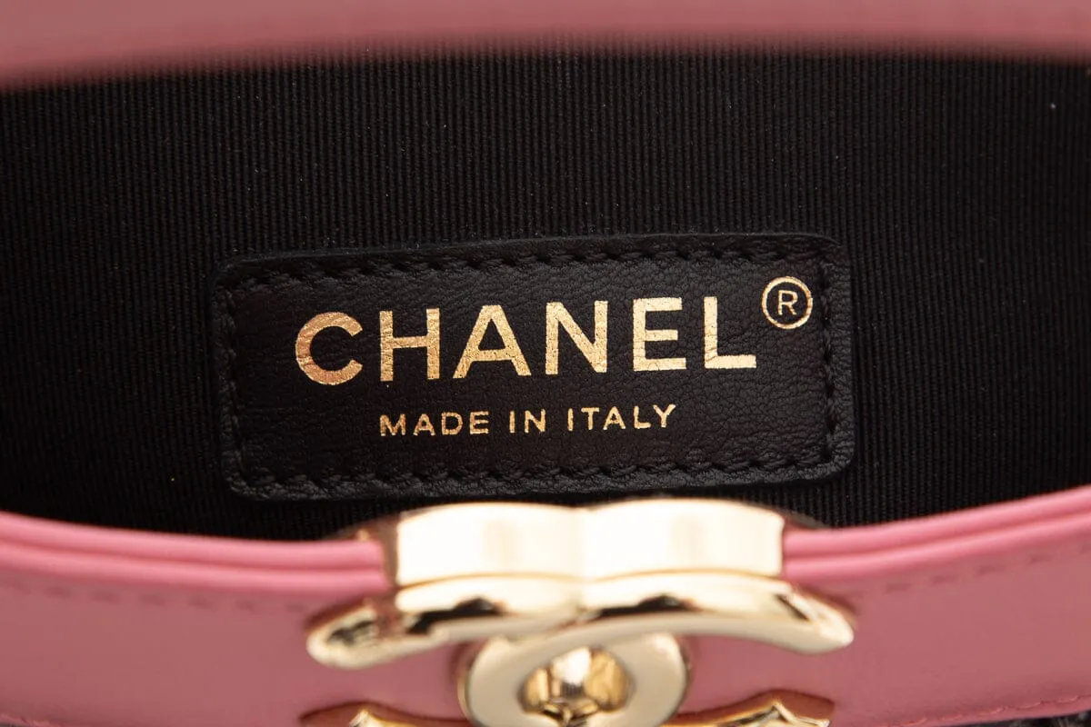 Chanel 2018/19 Pink 31 Shopping Bag with Quilted Printed Puffy Leather