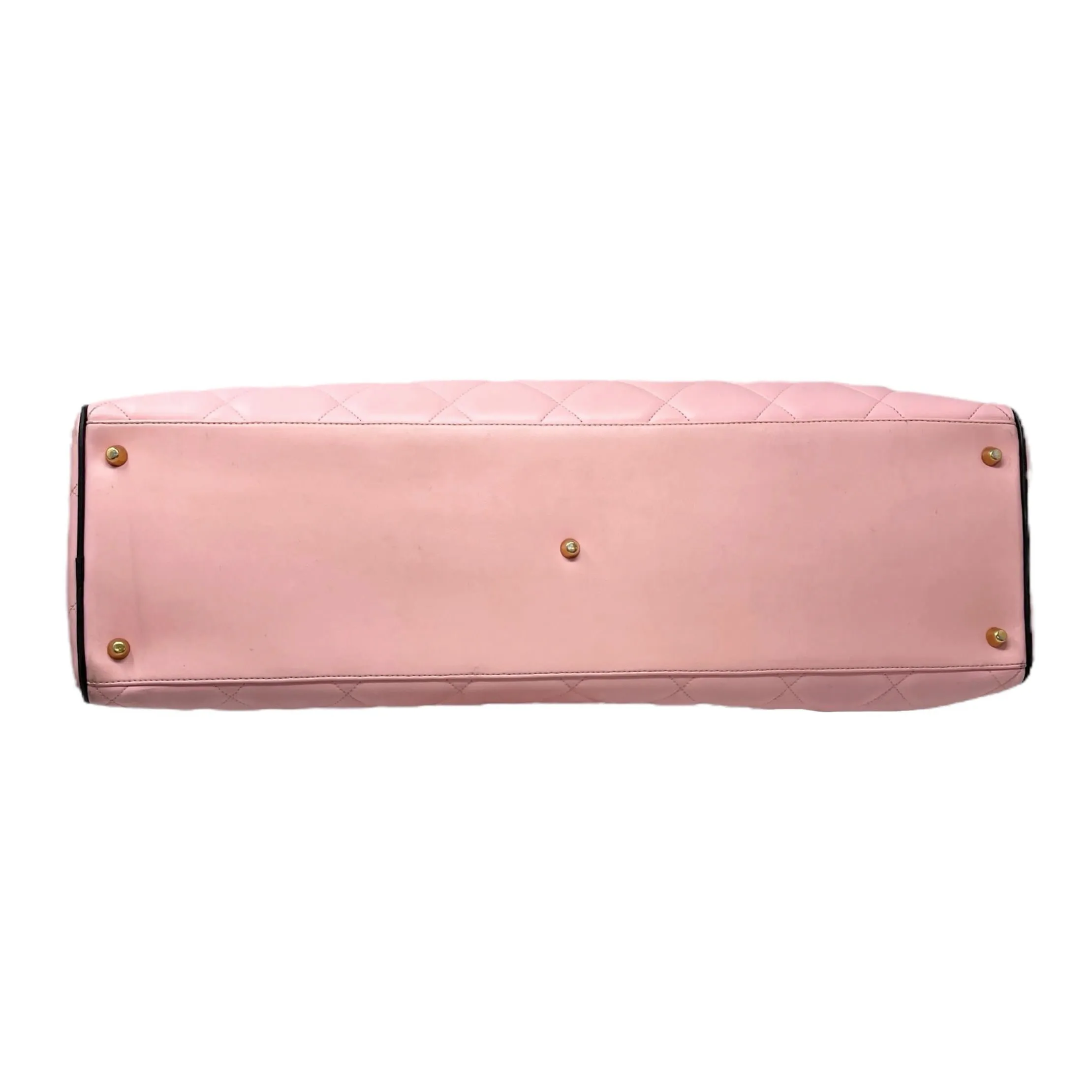 Chanel Baby Pink Logo Duffle Bag