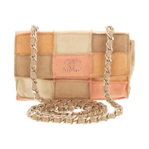 Chanel Micro Suede Patchwork Chain Bag