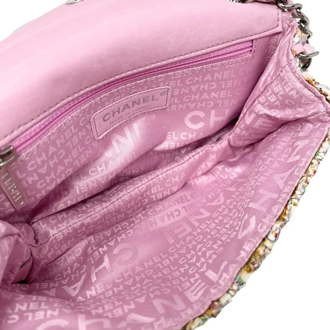 Chanel Tweed Pastel Mini Chain Bag