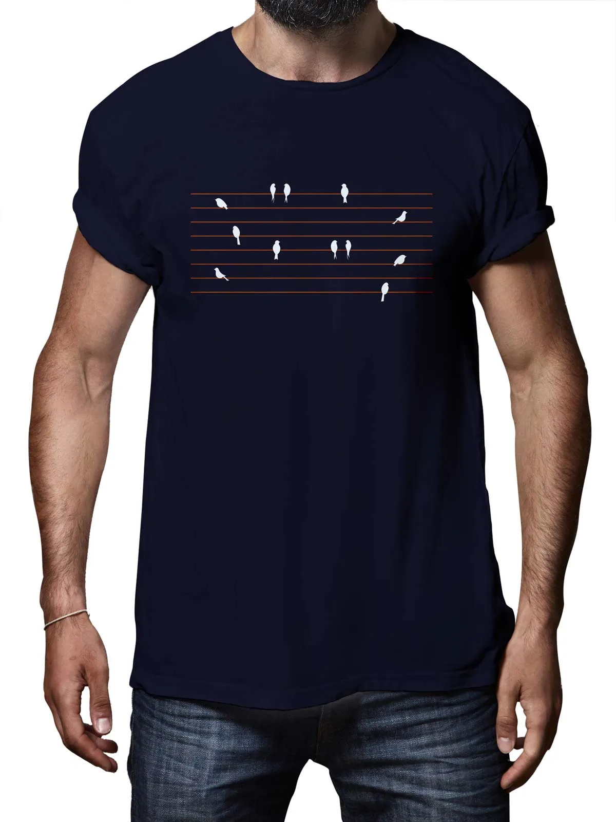 Chatting Birds | Printed  T shirt