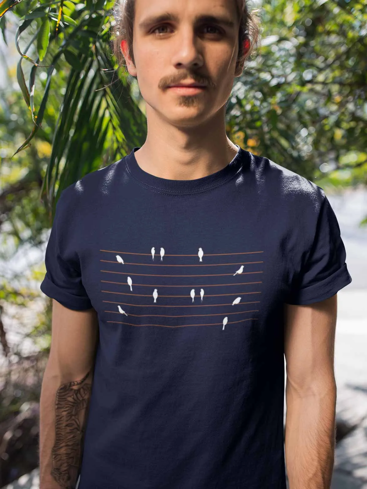 Chatting Birds | Printed  T shirt