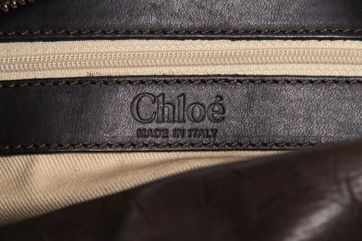Chloe Green Python Skin Handle Bag