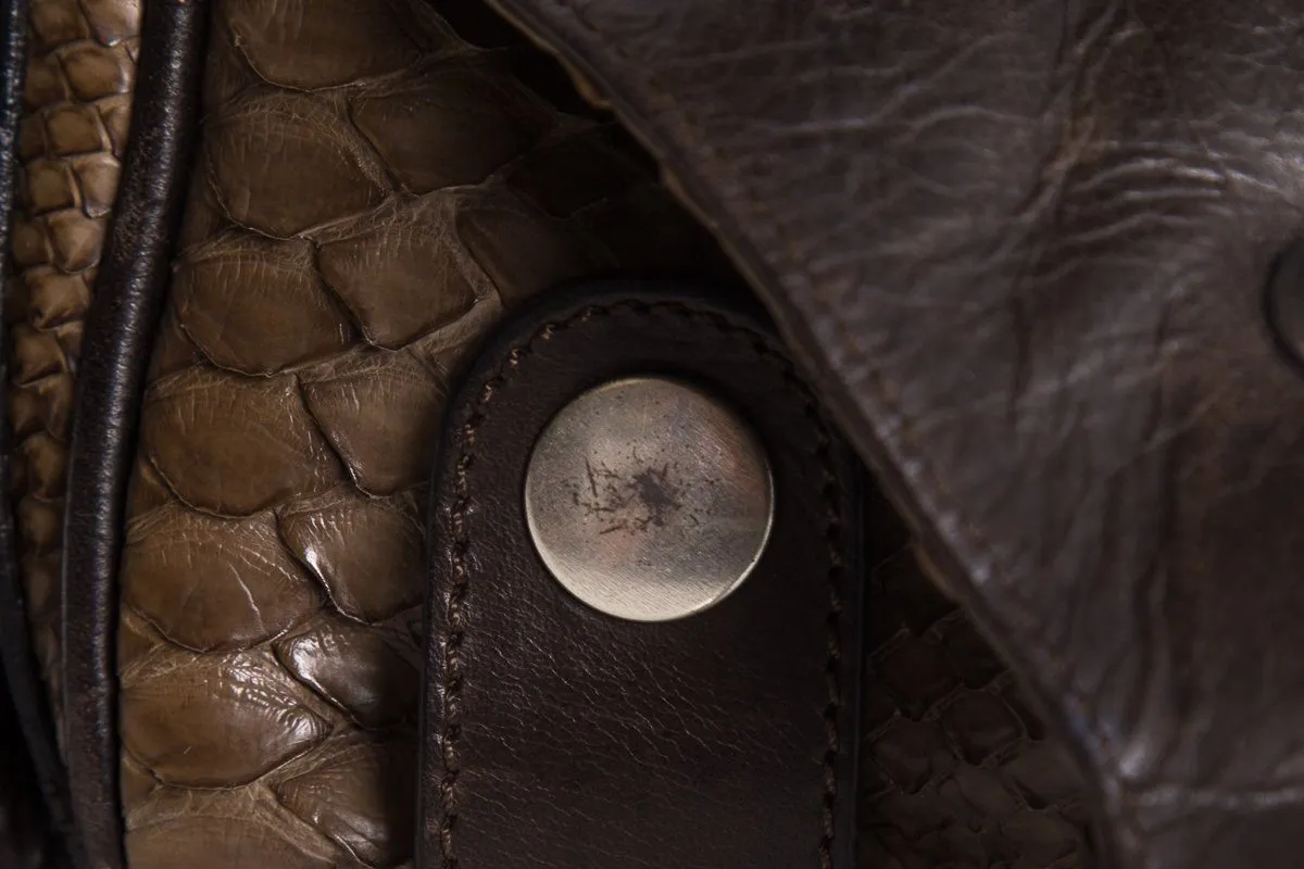 Chloe Green Python Skin Handle Bag