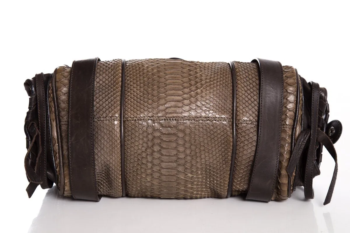 Chloe Green Python Skin Handle Bag