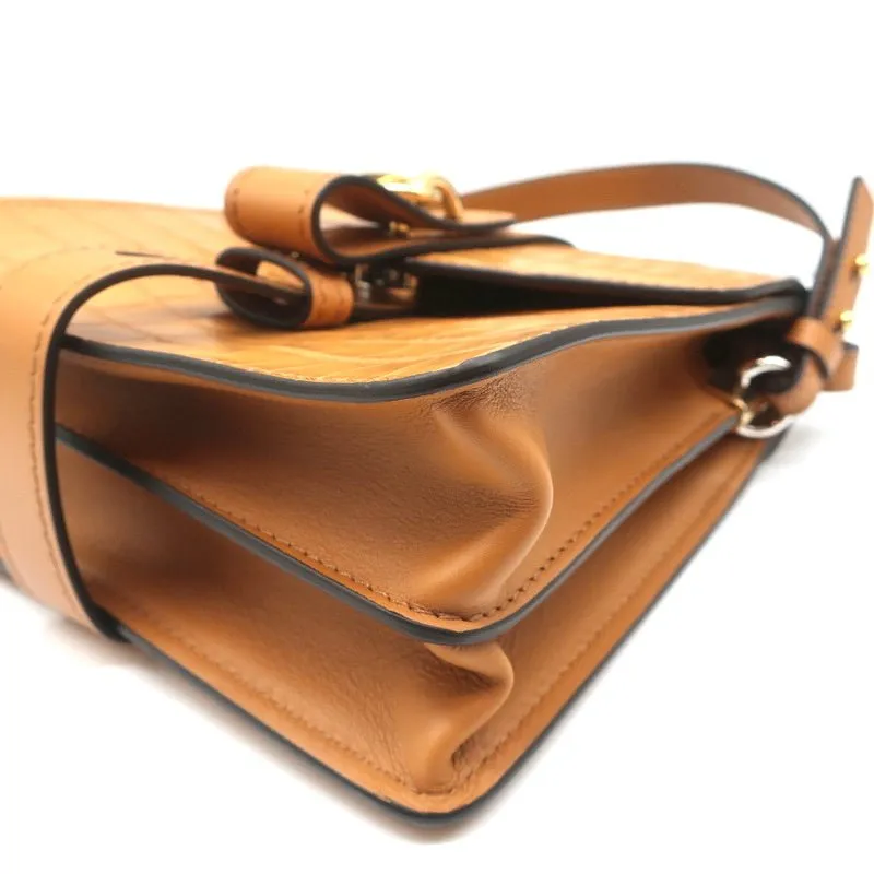 Chloe Small Aby Day Bag Autumnal Brown Croc-Embossed Leather Crossbody Tote NEW