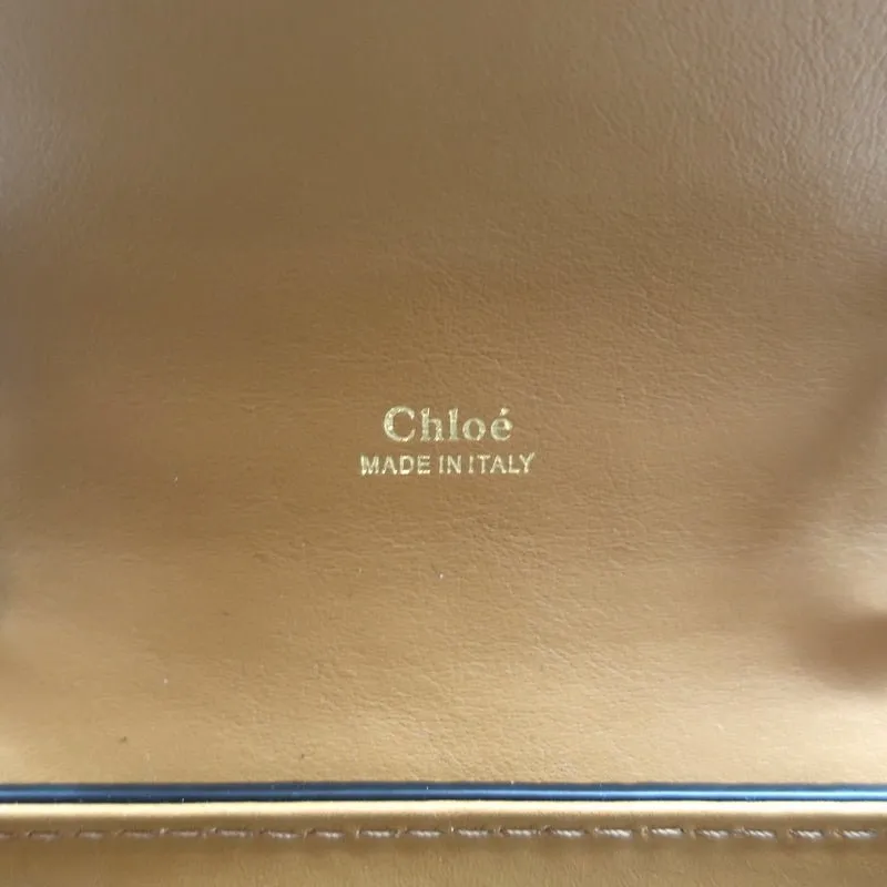 Chloe Small Aby Day Bag Autumnal Brown Croc-Embossed Leather Crossbody Tote NEW
