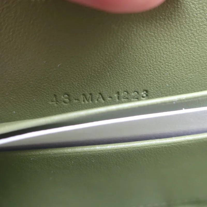 Christian Dior CD Signature Oval Camera Bag Green Leather Small Crossbody NEW