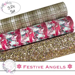 Christmas Angels Vegan Faux Leather & Glitter Bundle
