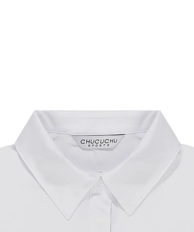 CHUCUCHU Simple Polo Sleeveless - White