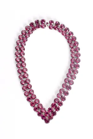 Chunky Amethyst Crystal Pointed Collar
