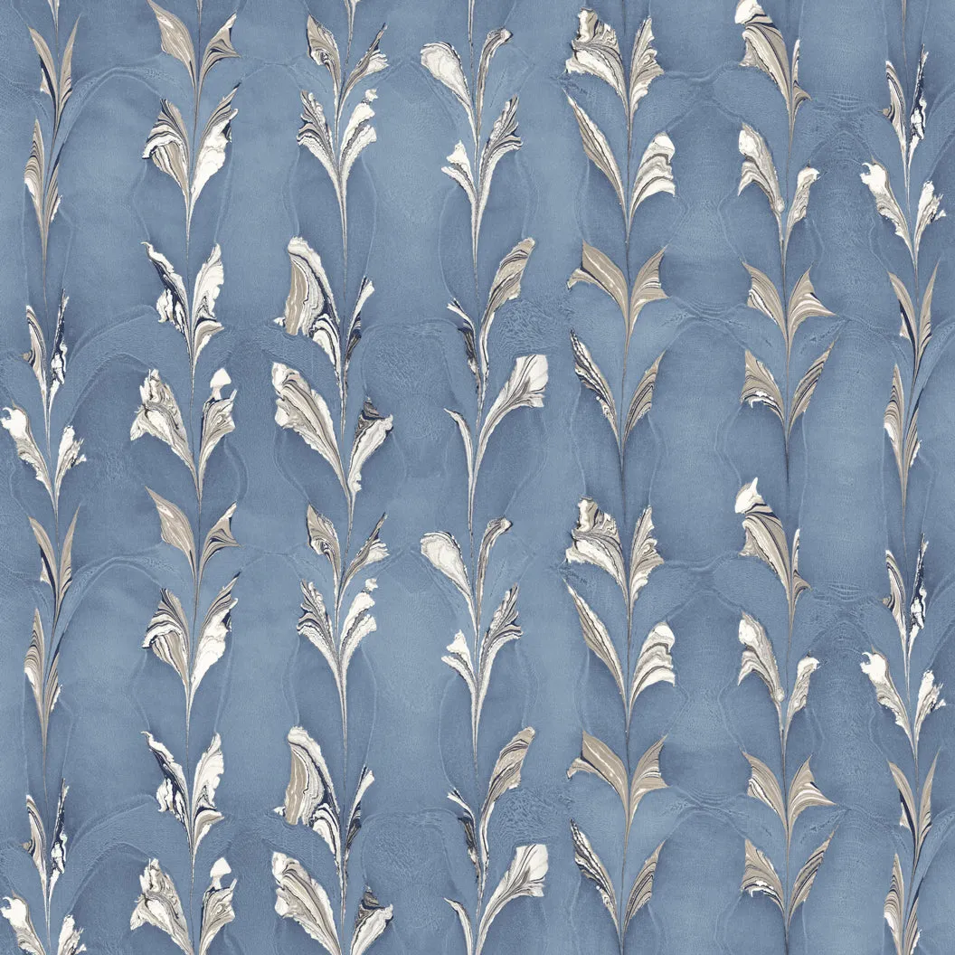 CLIMBING VINES FABRIC / BLUE ASH