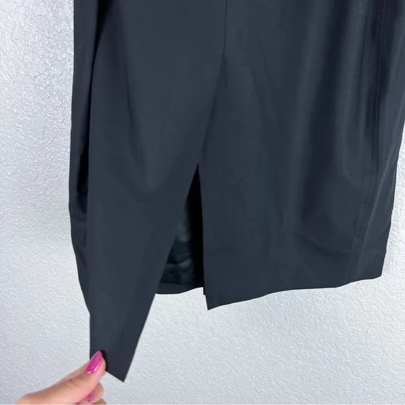 Club Monaco Arianna Skirt, Black 8 - Wool Blend, Belted, Midi, Lined