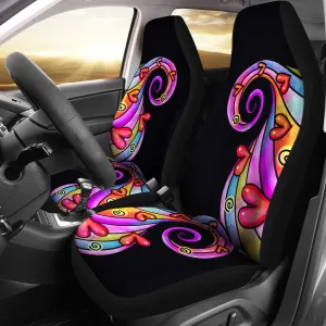 Colorful Abstract Swirls Car Seat Covers Set