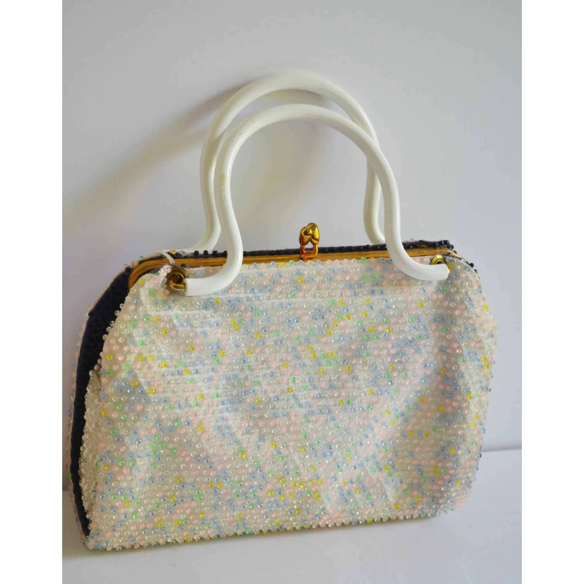 Colorful Beaded Reversible Purse