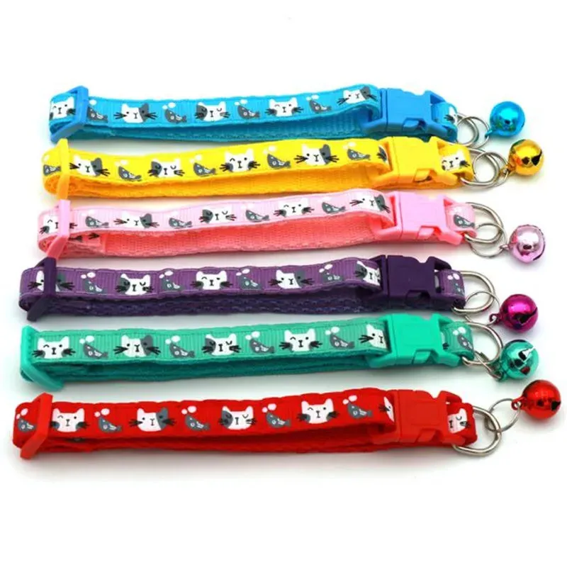 Colorful Cats Pattern Cat Collar