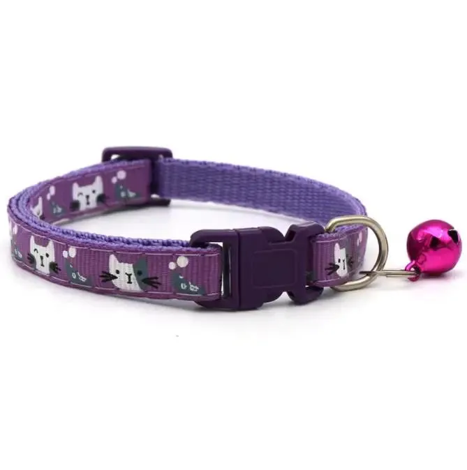 Colorful Cats Pattern Cat Collar