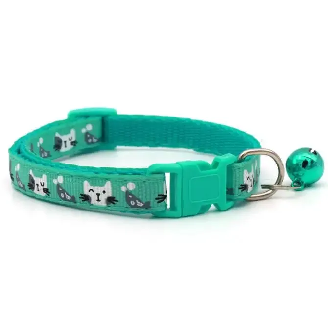 Colorful Cats Pattern Cat Collar