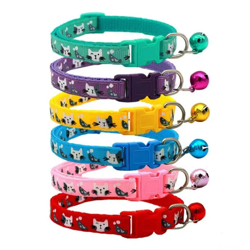 Colorful Cats Pattern Cat Collar