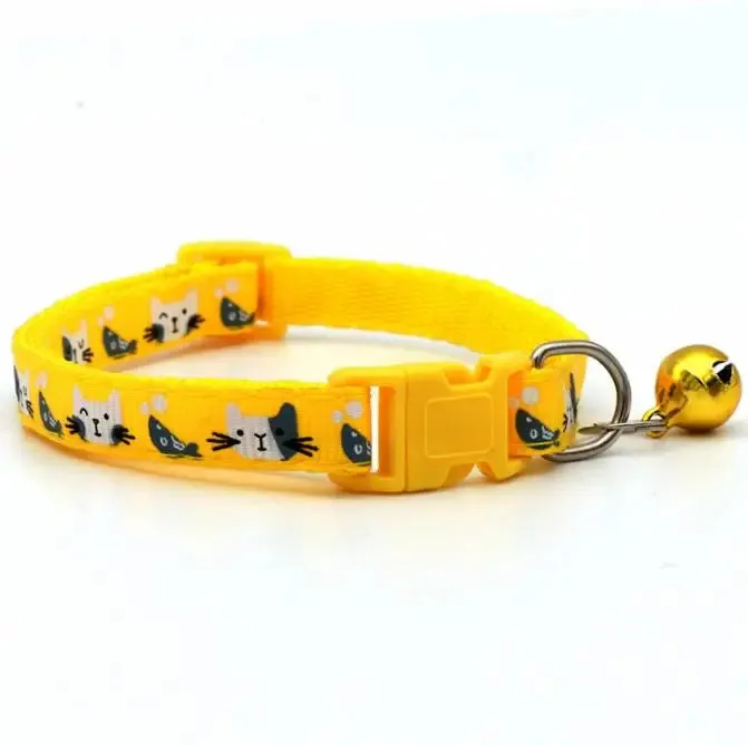 Colorful Cats Pattern Cat Collar
