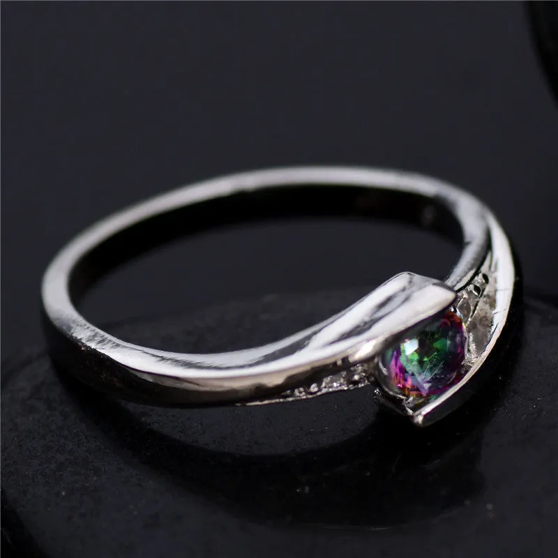 Colorful CZ Ring