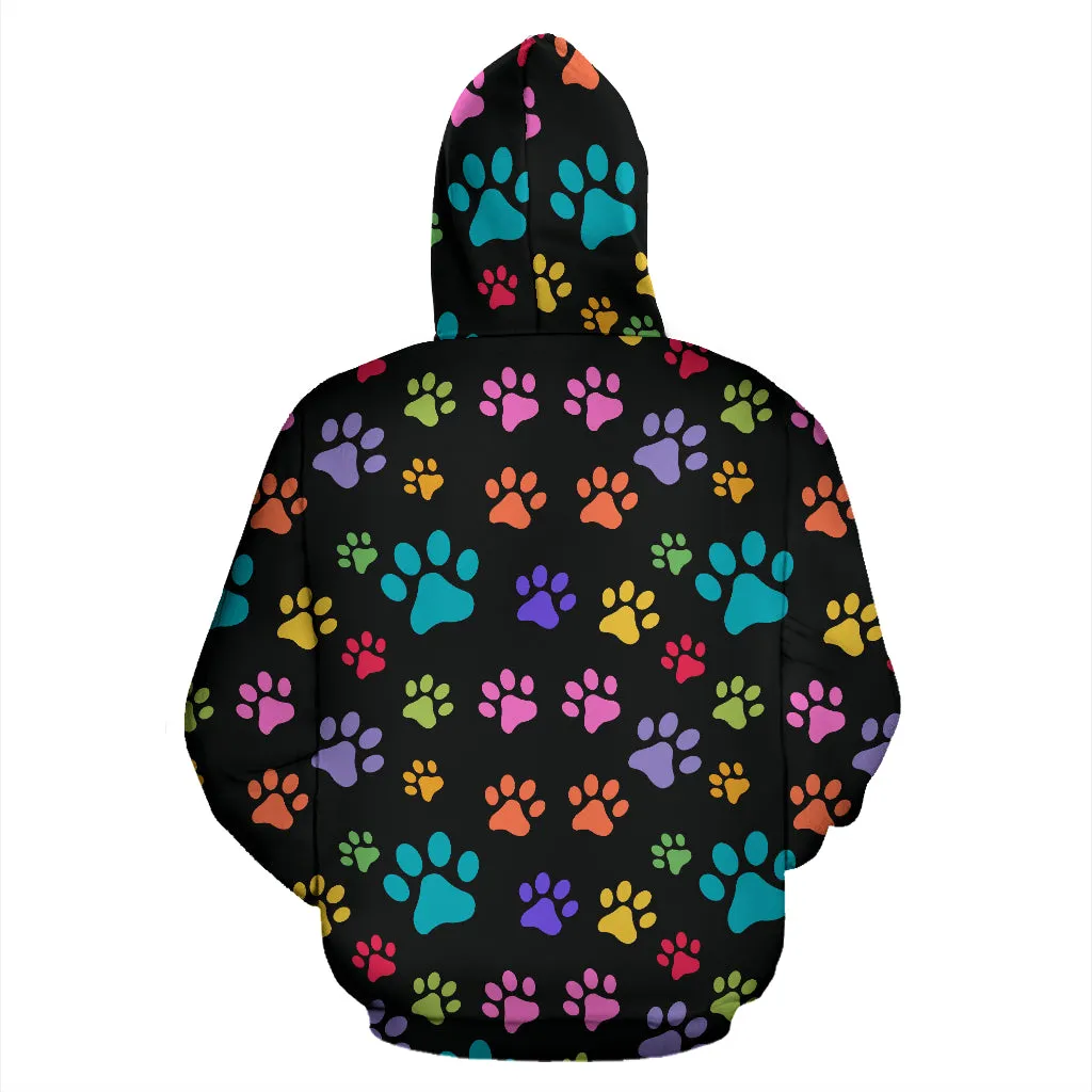 Colorful Dog Paws Hoodie