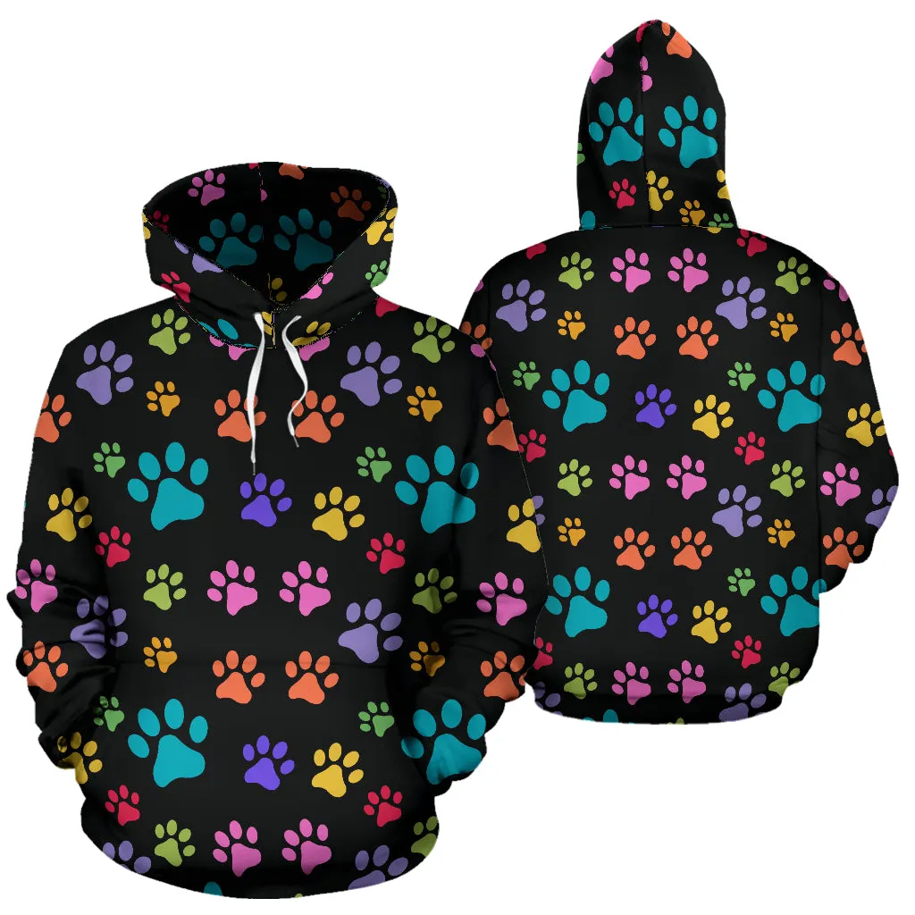 Colorful Dog Paws Hoodie