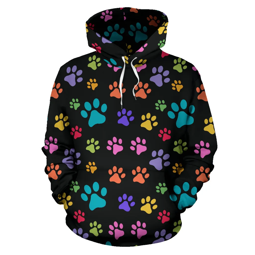 Colorful Dog Paws Hoodie