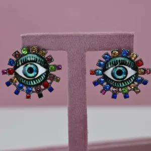 COLORFUL EYE EARRINGS