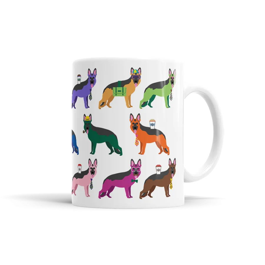 Colorful German Shepherd Mug