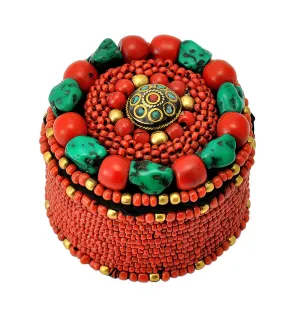 Colorful Handmade Small Beaded Box