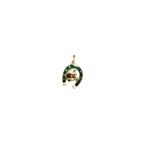 Colorful Horseshoe Pendant (14K)