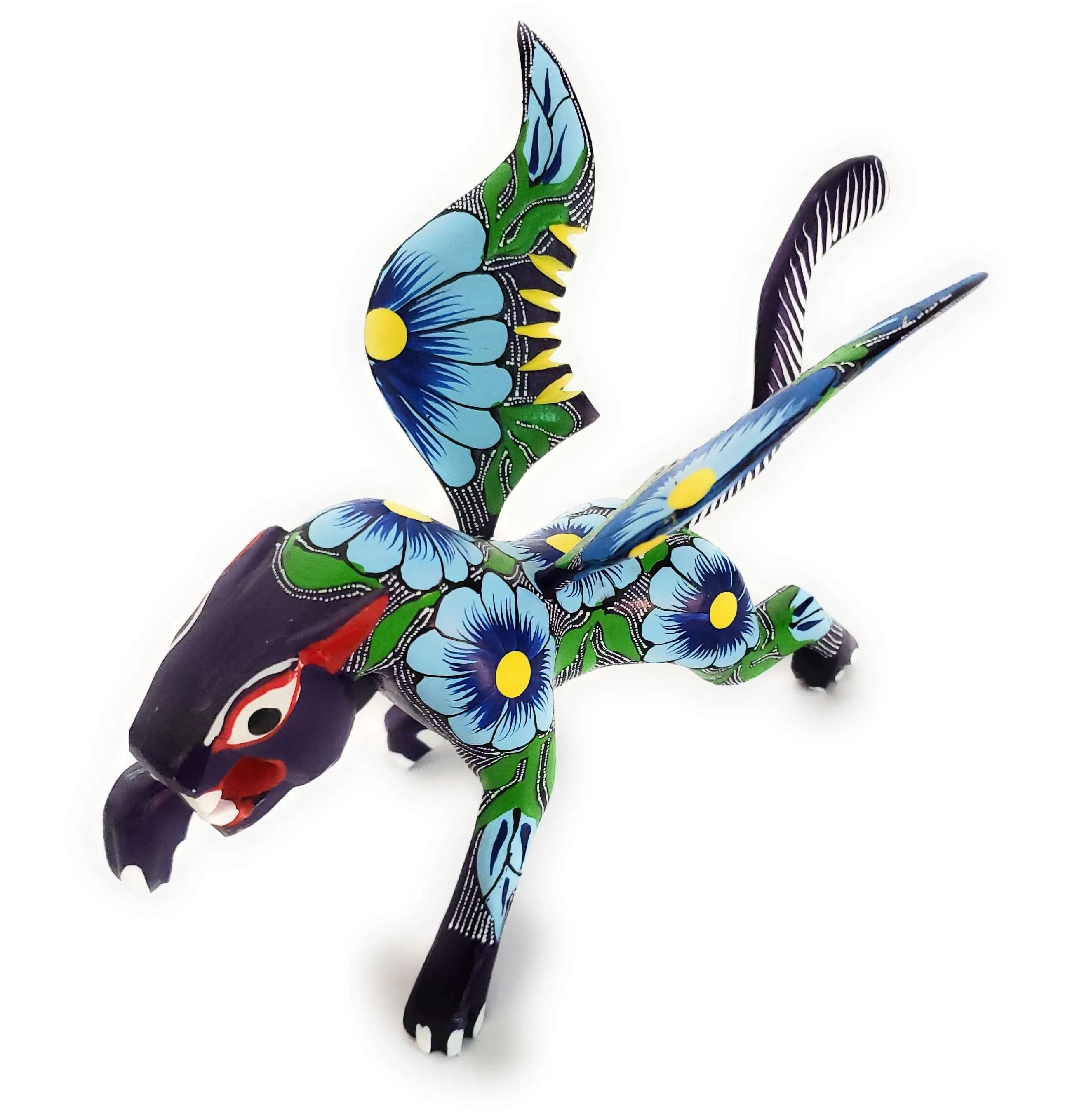 Colorful Jaguar Alebrije Wood Carving