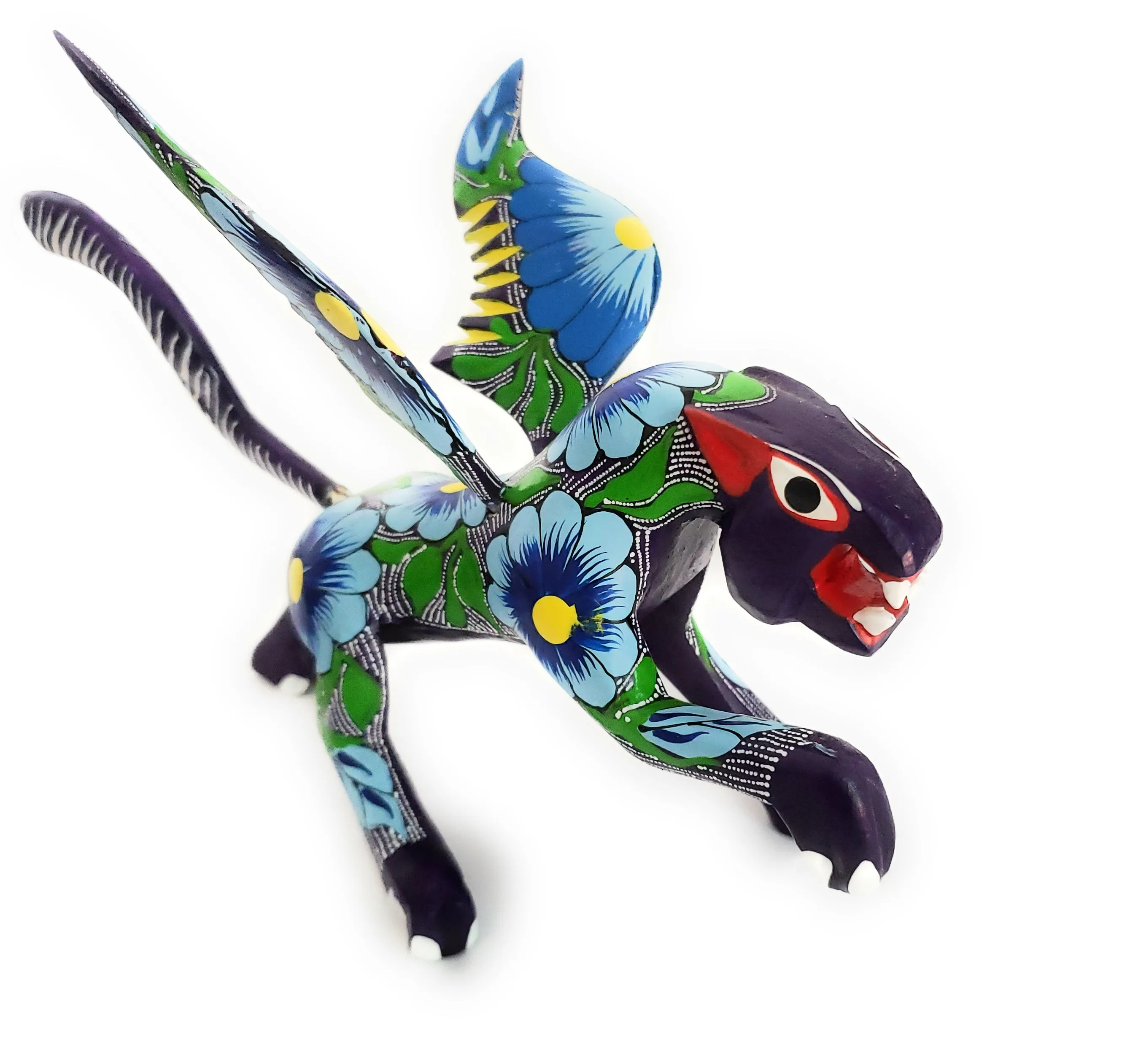 Colorful Jaguar Alebrije Wood Carving
