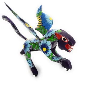 Colorful Jaguar Alebrije Wood Carving