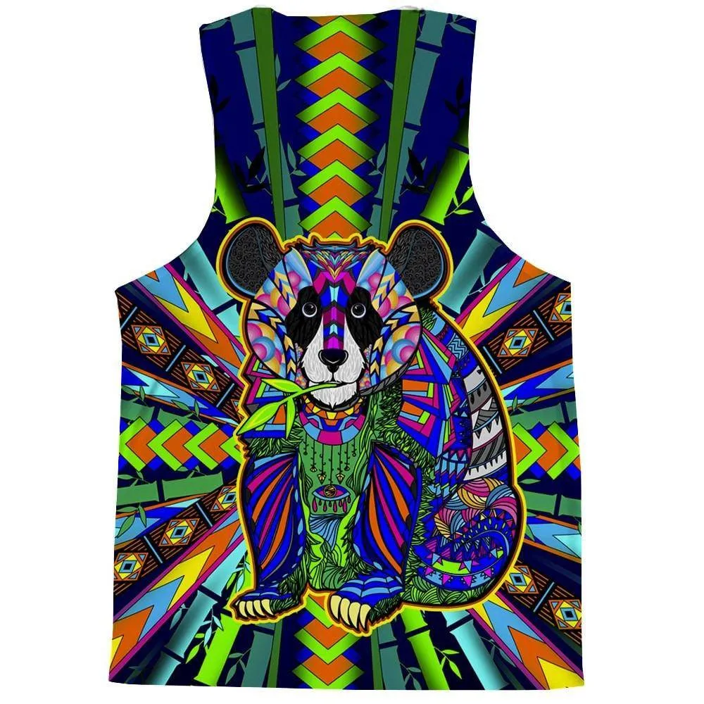 Colorful Panda Tank Top