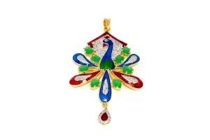 Colorful Peacock Necklace Pendant
