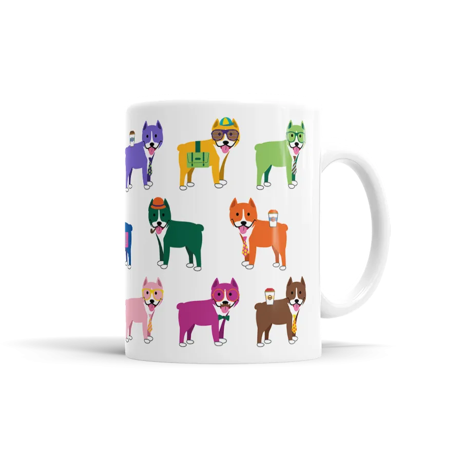 Colorful Pitbull Mug